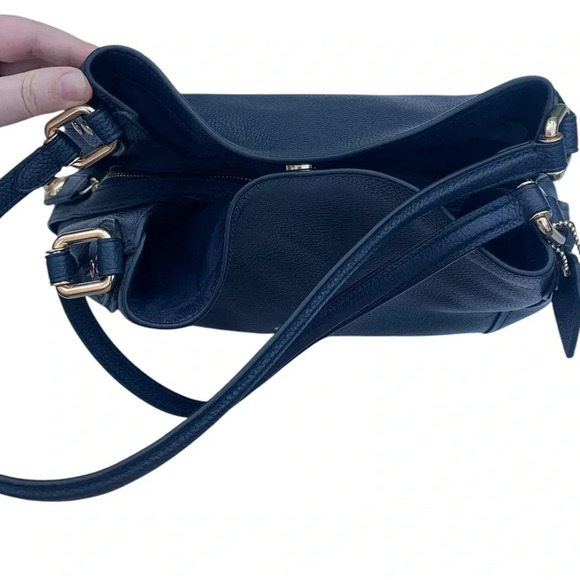 Coach Edie Dark Navy Purse - Picture 2 of 4